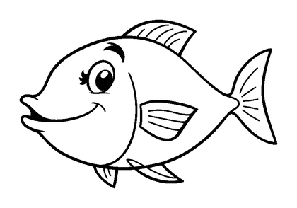 Tuna Colouring Page (Kids, Bold & Easy)