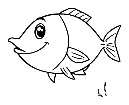 Tuna Colouring Page (Kids, Standard)