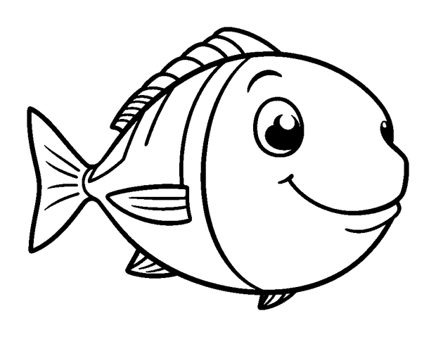 Tuna colouring page — free printable for toddlers