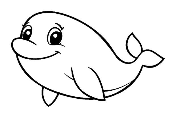 Whale colouring page — free printable for kids
