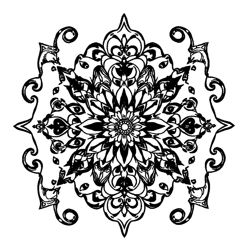 Arabesque colouring page — free printable for adults