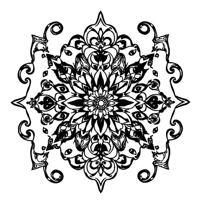 Arabesque Colouring Page (Adults, Intricate)