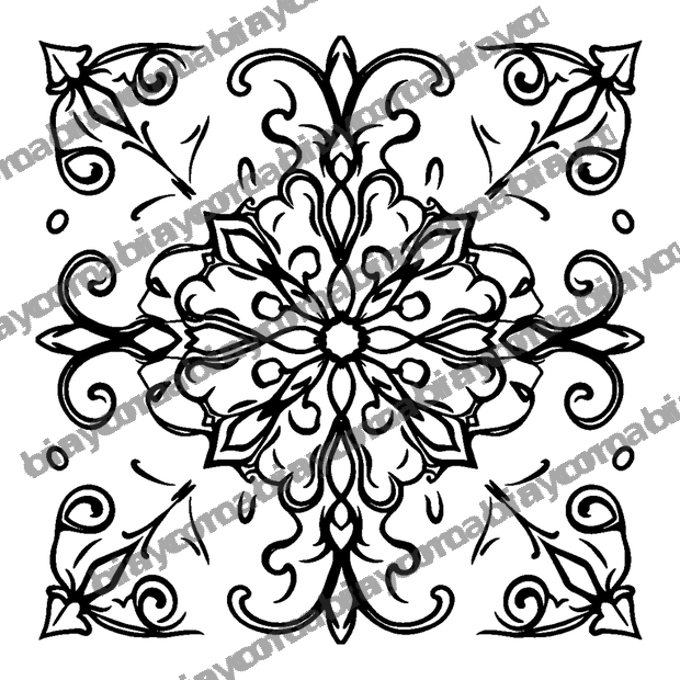 Art Deco colouring page — free printable for kids