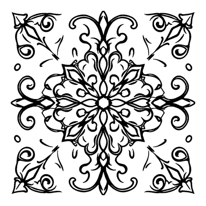 Art Deco Colouring Page (Kids, Standard)