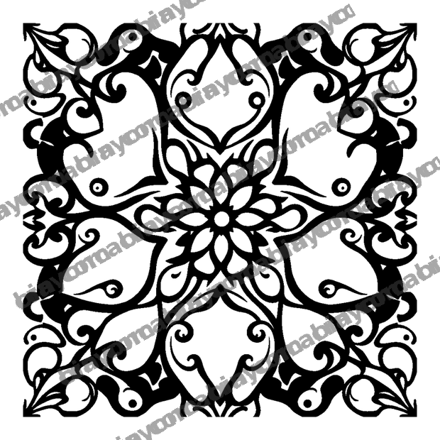 Art Nouveau Curves colouring page — free printable for kids