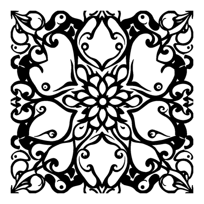 Art Nouveau Curves Colouring Page (Kids, Standard)