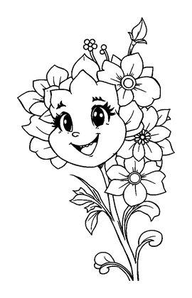 Art Nouveau Floral Colouring Page (Adults, Intricate)