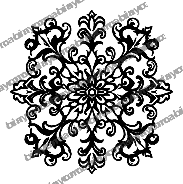 Baroque Flourish colouring page — free printable for kids