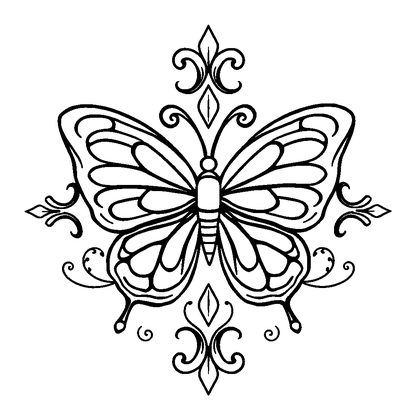 Butterfly Colouring Page (Kids, Standard)
