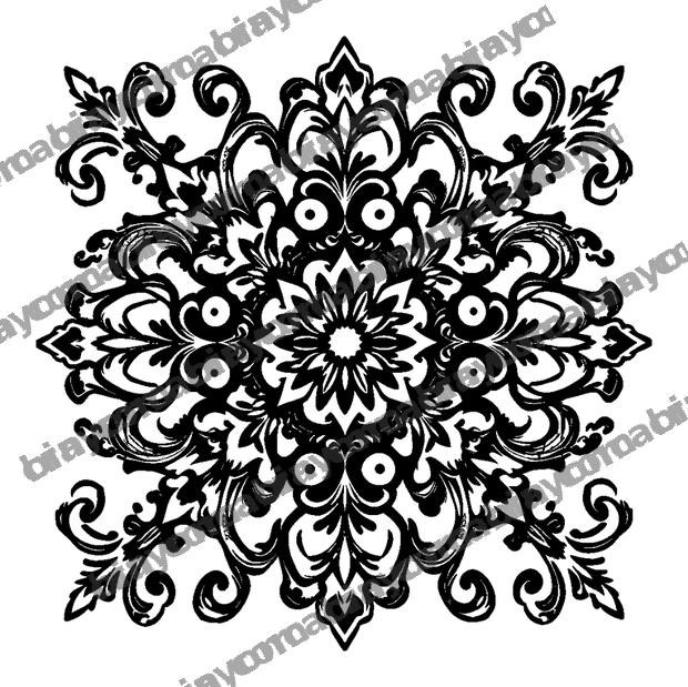 Damask colouring page — free printable for adults