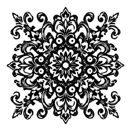 Damask Colouring Page (Adults, Intricate)