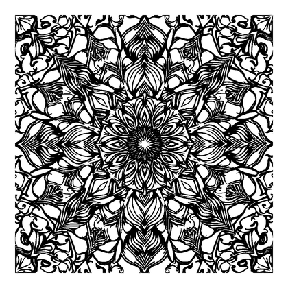 Diamond Pattern Colouring Page (Adults, Intricate)