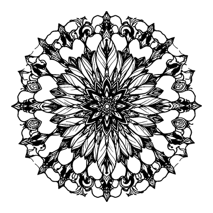 Feather Colouring Page (Adults, Intricate)