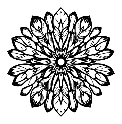 Feather Colouring Page (Kids, Standard)