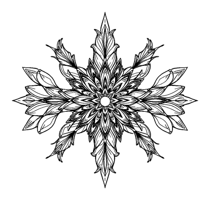 Feather Colouring Page (Teens, Intricate)