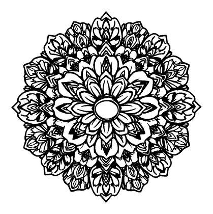 Floral Mandala Colouring Page (Adults, Intricate)