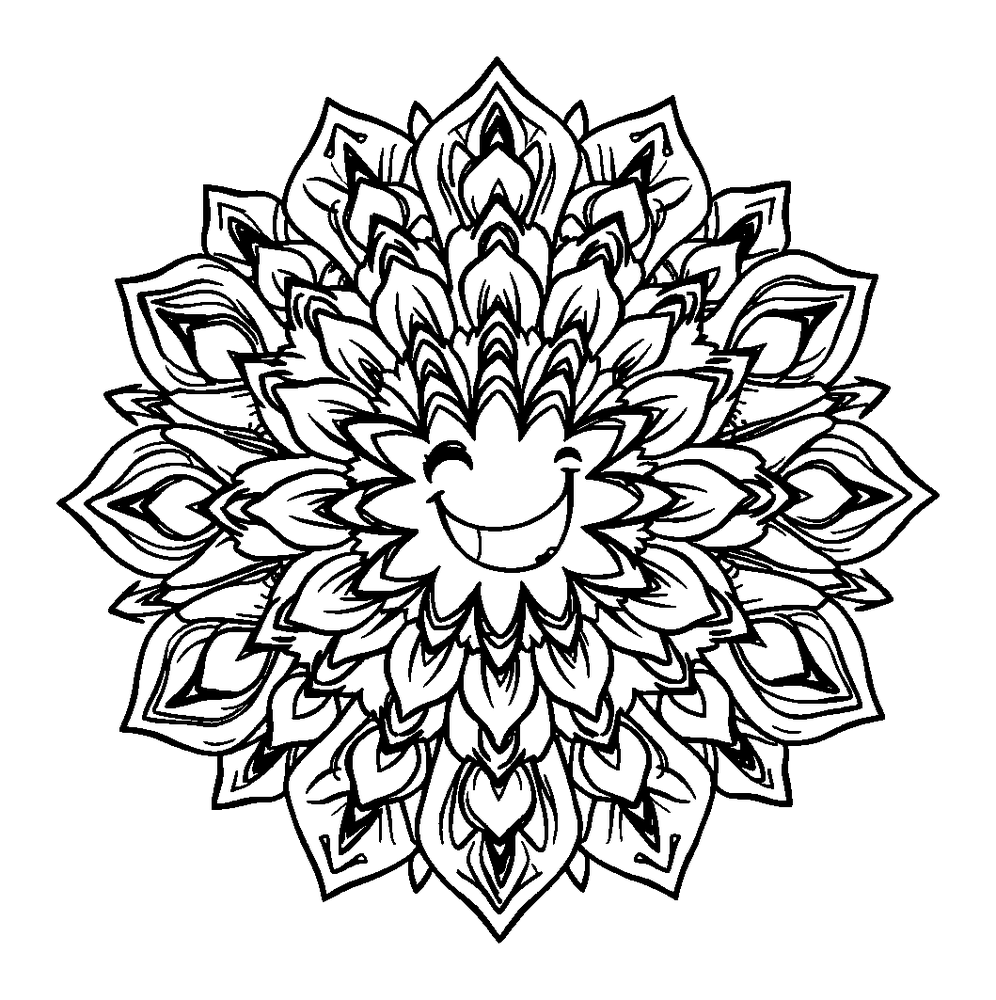 Floral Mandala colouring page — free printable for adults
