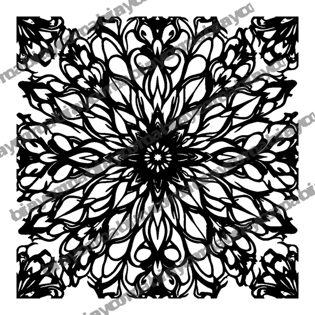 Flower Tessellation colouring page — free printable for adults