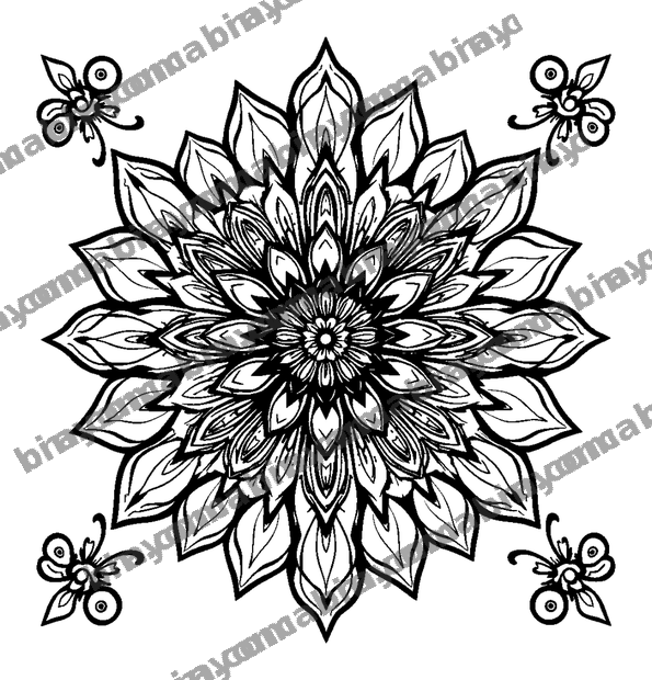 Flower Tessellation colouring page — free printable for teens