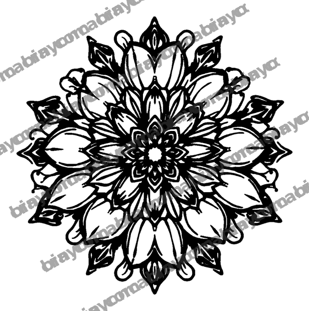 Flower colouring page — free printable for teens