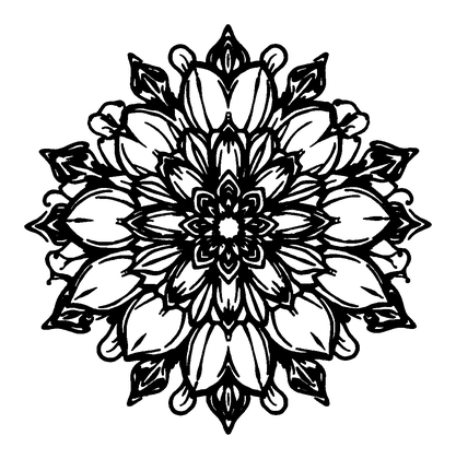 Flower Colouring Page (Teens, Intricate)