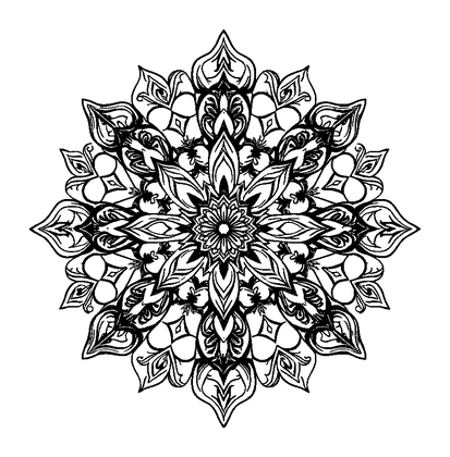 Fractal Pattern Colouring Page (Adults, Intricate)