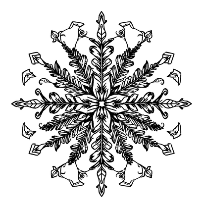 Frost Fern Colouring Page (Adults, Intricate)