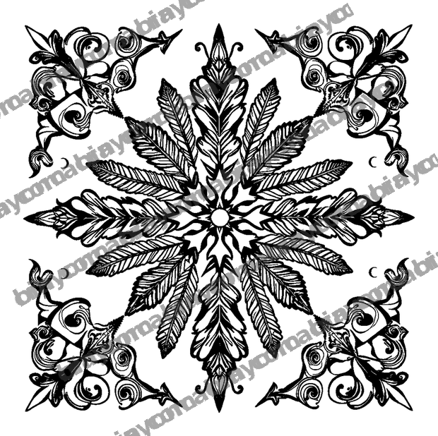 Frost Fern colouring page — free printable for teens
