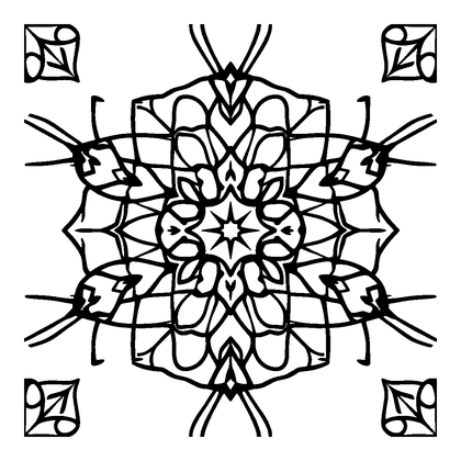 Geometric Grid Colouring Page (Kids, Standard)