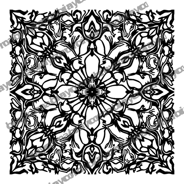 Geometric Grid colouring page — free printable for teens