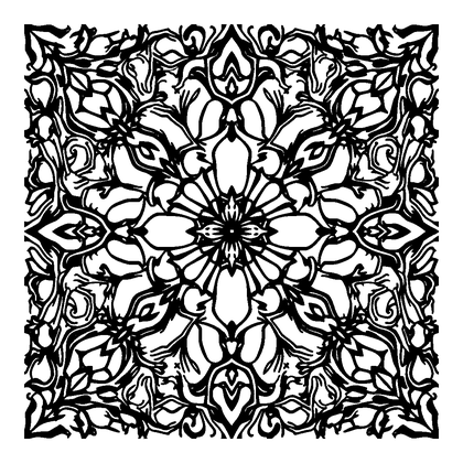 Geometric Grid Colouring Page (Teens, Intricate)