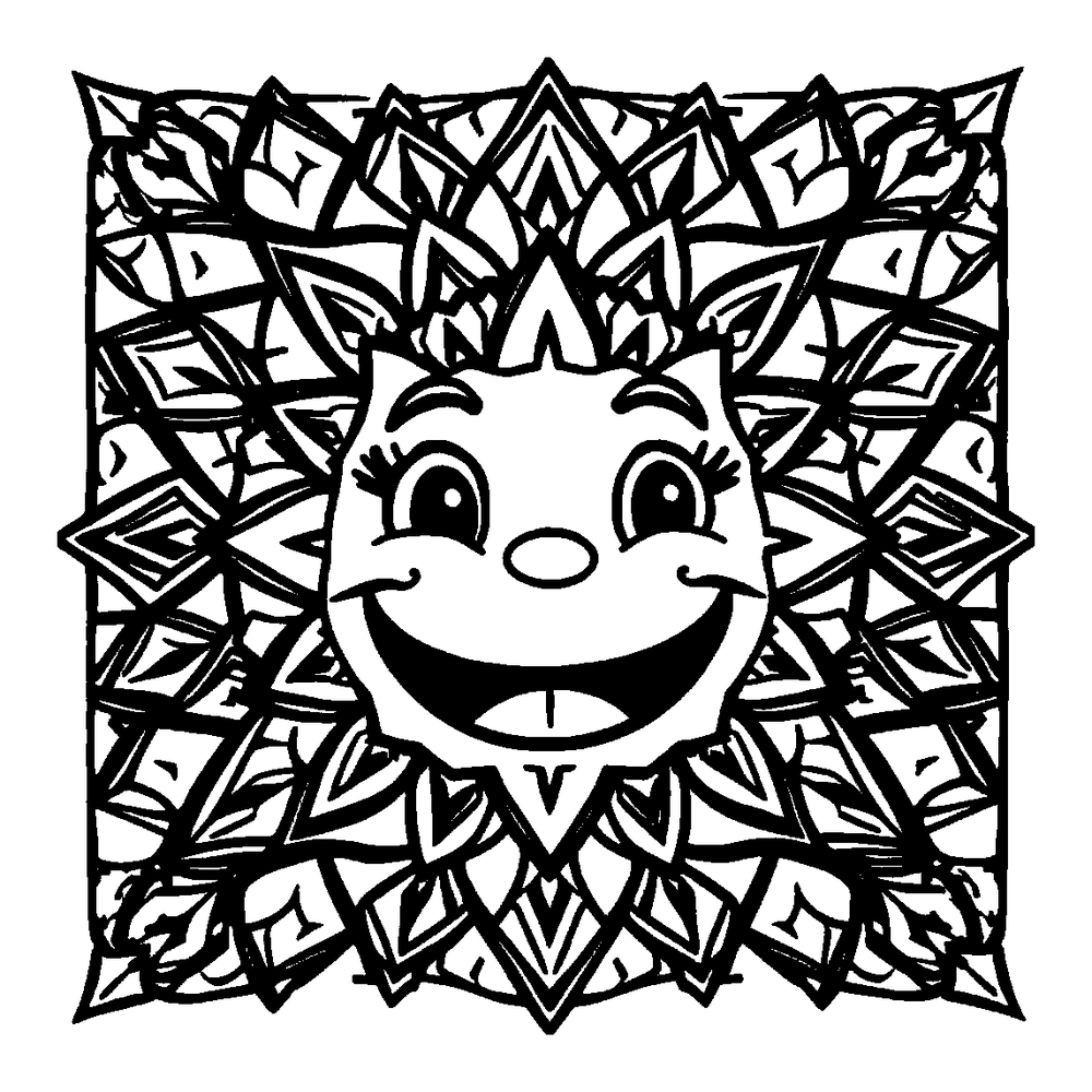 Geometric Pattern colouring page — free printable for adults