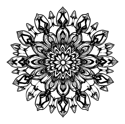 Geometric Rosette Colouring Page (Adults, Intricate)