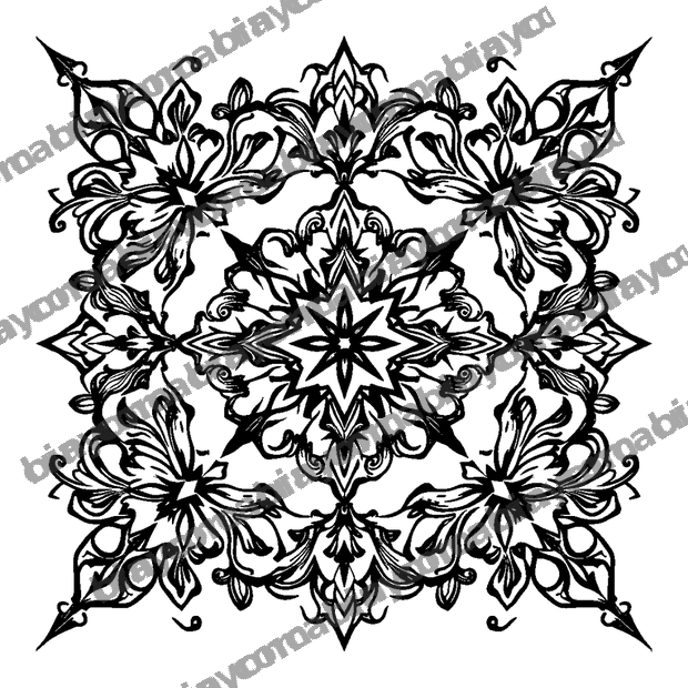 Geometric Tiles colouring page — free printable for adults