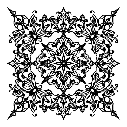 Geometric Tiles Colouring Page (Adults, Intricate)