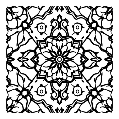 Geometric Tiles Colouring Page (Kids, Standard)
