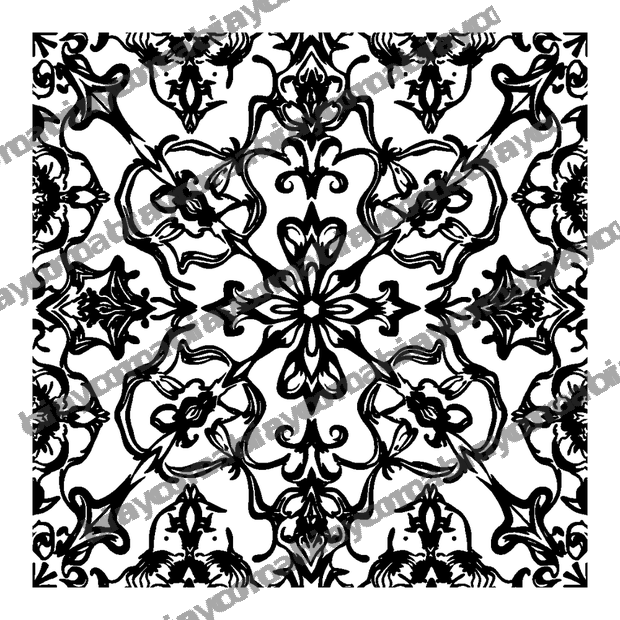 Geometric Tiles colouring page — free printable for teens