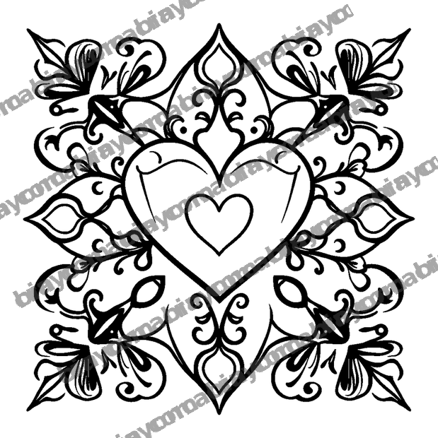 Heart colouring page — free printable for kids