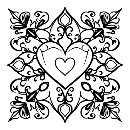 Heart Colouring Page (Kids, Standard)