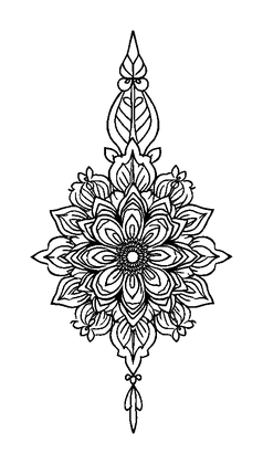 Henna Pattern Colouring Page (Adults, Standard)