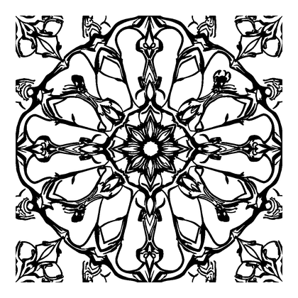 Hexagon Tile Colouring Page (Teens, Intricate)
