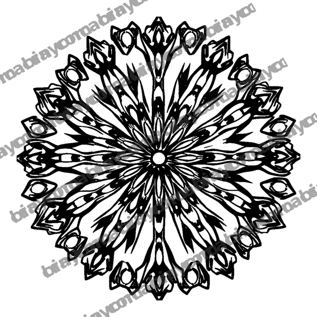 Kaleidoscope Burst colouring page — free printable for kids
