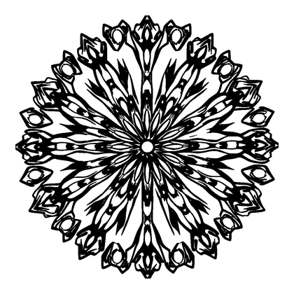 Kaleidoscope Burst Colouring Page (Kids, Standard)