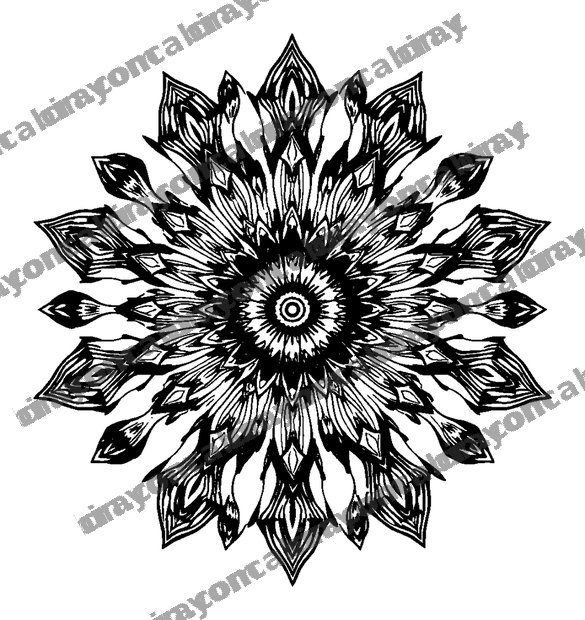 Kaleidoscope Burst colouring page — free printable for teens