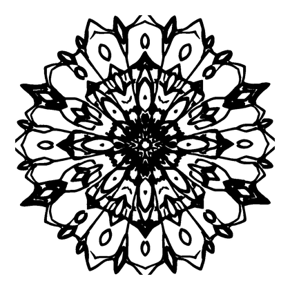 Kaleidoscope Colouring Page (Kids, Standard)