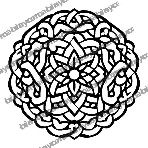 Knotwork Border colouring page — free printable for kids
