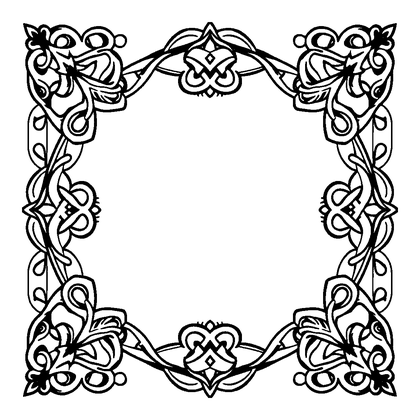 Knotwork Border Colouring Page (Teens, Intricate)