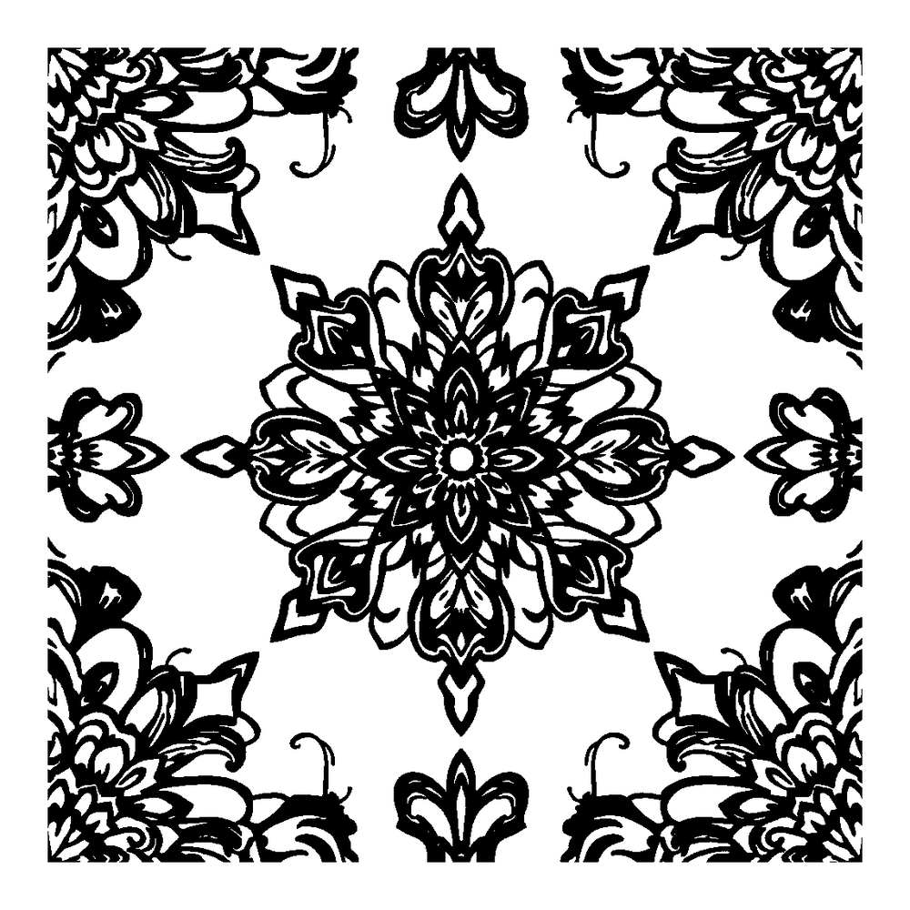 Lace Pattern colouring page — free printable for teens
