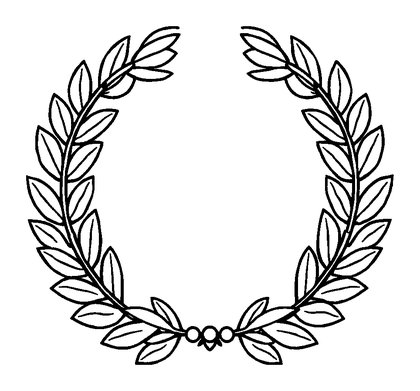 Laurel Wreath Colouring Page (Kids, Standard)