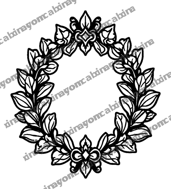 Laurel Wreath colouring page — free printable for teens